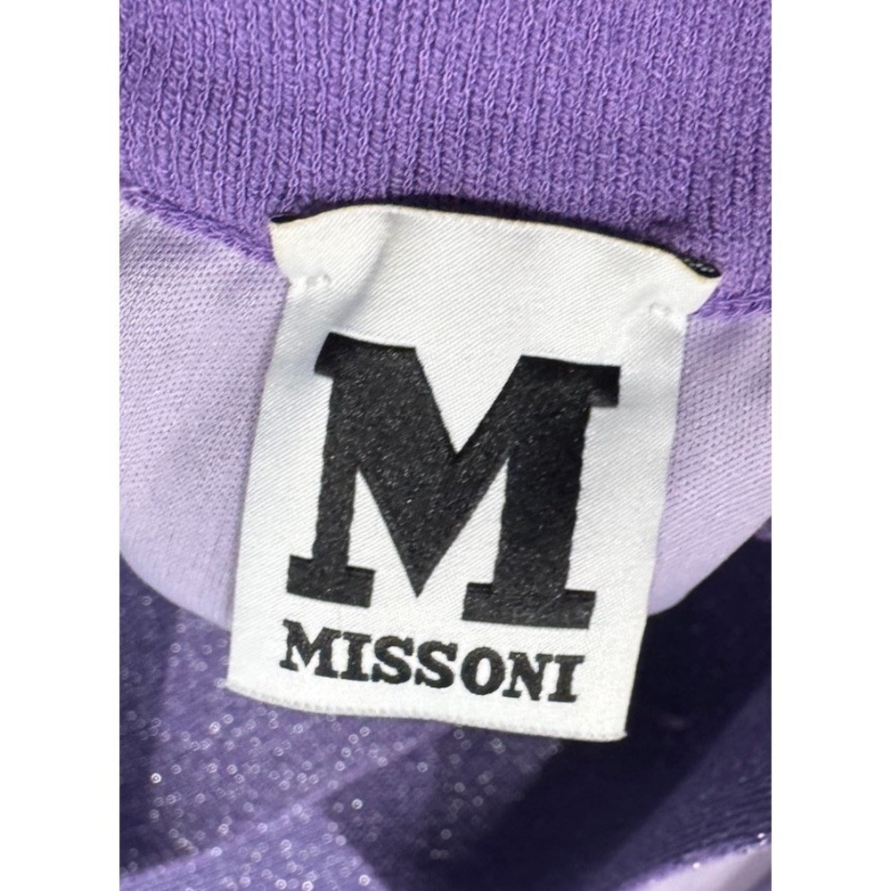 M MIssoni Metallic Purple Silver Mini Dress Strappy Back Size 36 Glam Evening - Picture 5 of 12